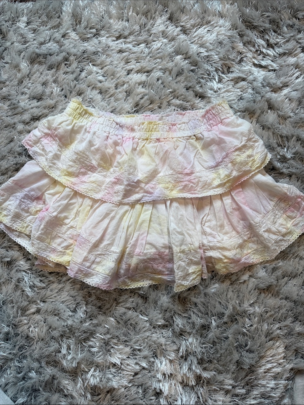 LoveshackFancy tiered skirt